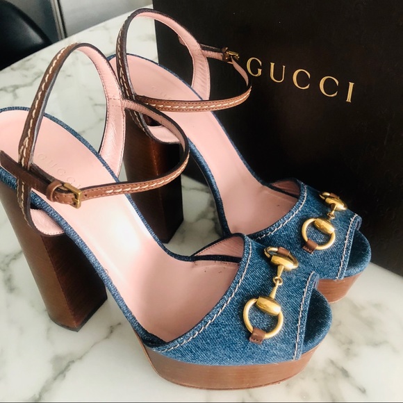 denim platform shoes